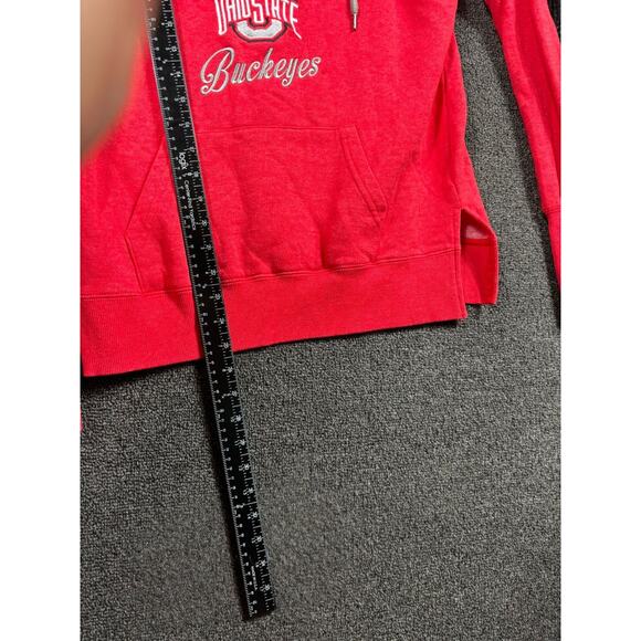 Colosseum Ohio State Buckeyes Big Logo Pullover Hoodie Womens Size M Red/Gray - Picture 5 of 6